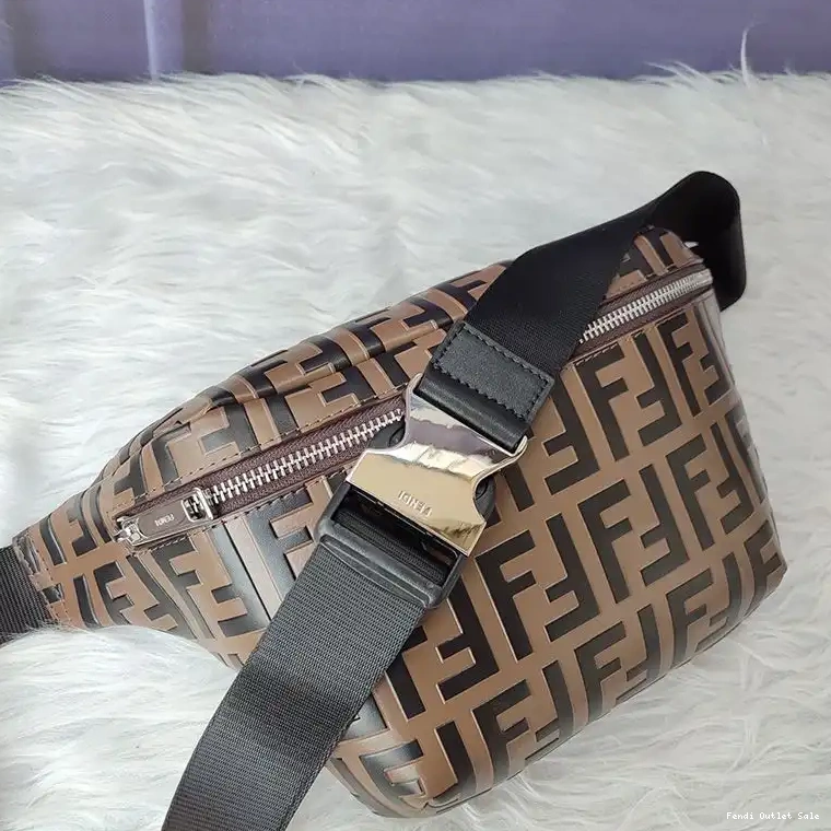 Affordable Nappa FF Belt Bag Brown Motif In Fendi Leather 0523